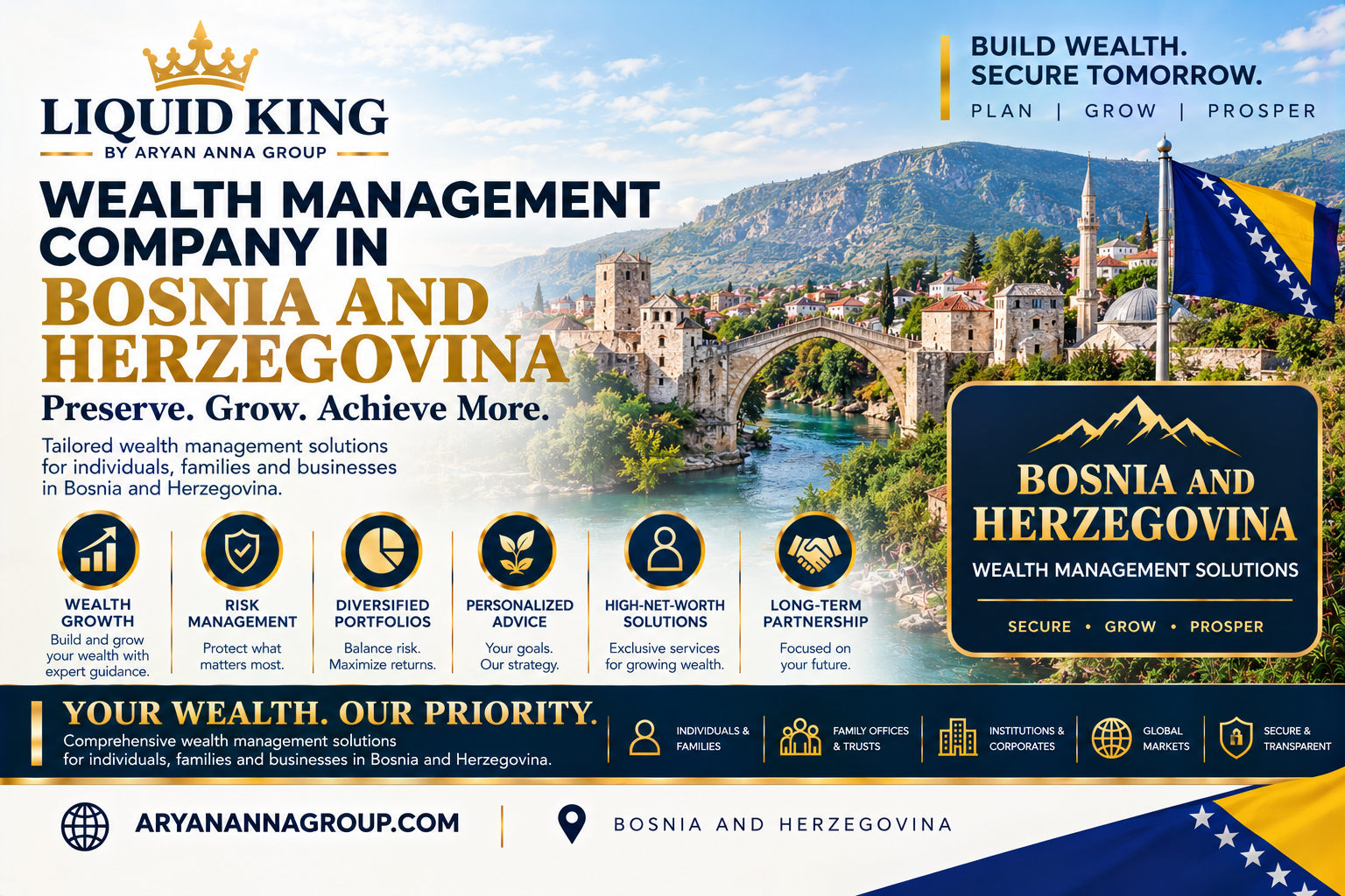 Wealth management company in Bosnia and Herzegovina offering financial planning, investment management and wealth preservation services